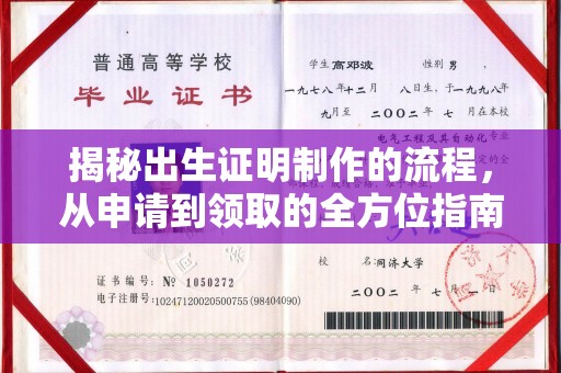 绥滨揭秘出生证明制作的流程，从申请到领取的全方位指南
