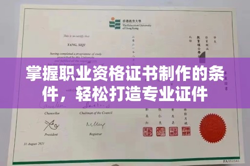 绥滨掌握职业资格证书制作的条件，轻松打造专业证件
