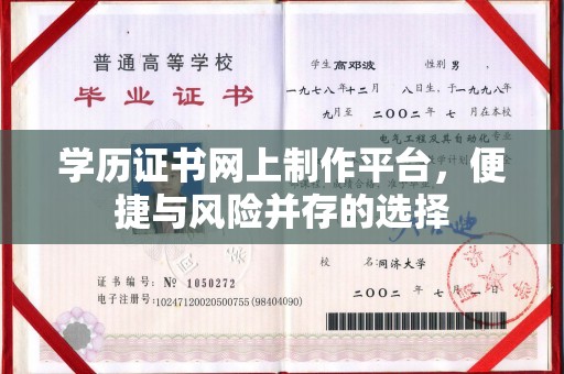 绥滨学历证书网上制作平台，便捷与风险并存的选择